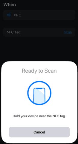 nfc scanning ios